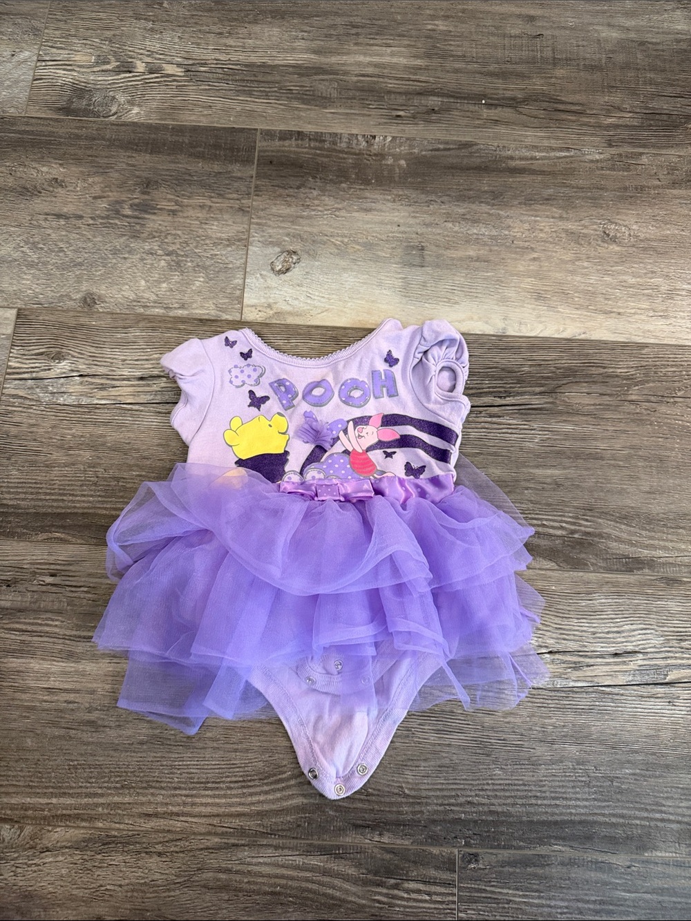 Disney Lavender Winnie the Pooh Tulle Tutu Bodysuit